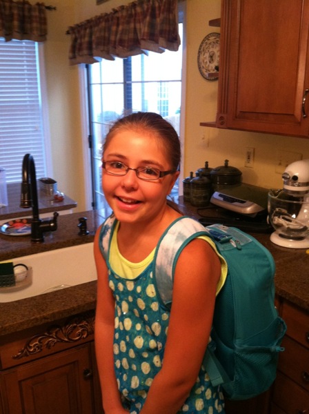 Katelyn first day of school